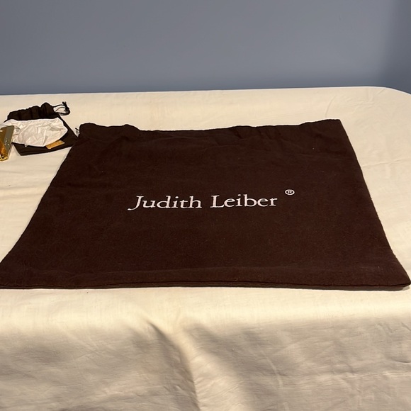 Judith Lieber, Gray snakeskin purse. Comb and mirror, mirror bag, dust bag - Picture 11 of 16